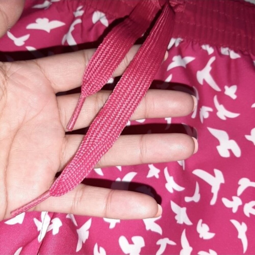 Firefly Swim Shorts Pockets Drawstring Fuchsia & White Seagulls Print Size M - Picture 12 of 13